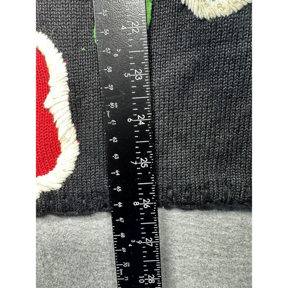 Michael Simon New York Sz L Black Short Sleeves Sweater Women Knit Crochet 1997 - Picture 10 of 14